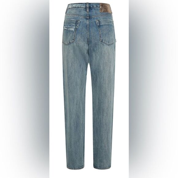 NWT One Teaspoon Women’s 1982s Mid Waist Ripped Berlin Blue Denim Jeans.Size 33 - Picture 9 of 16